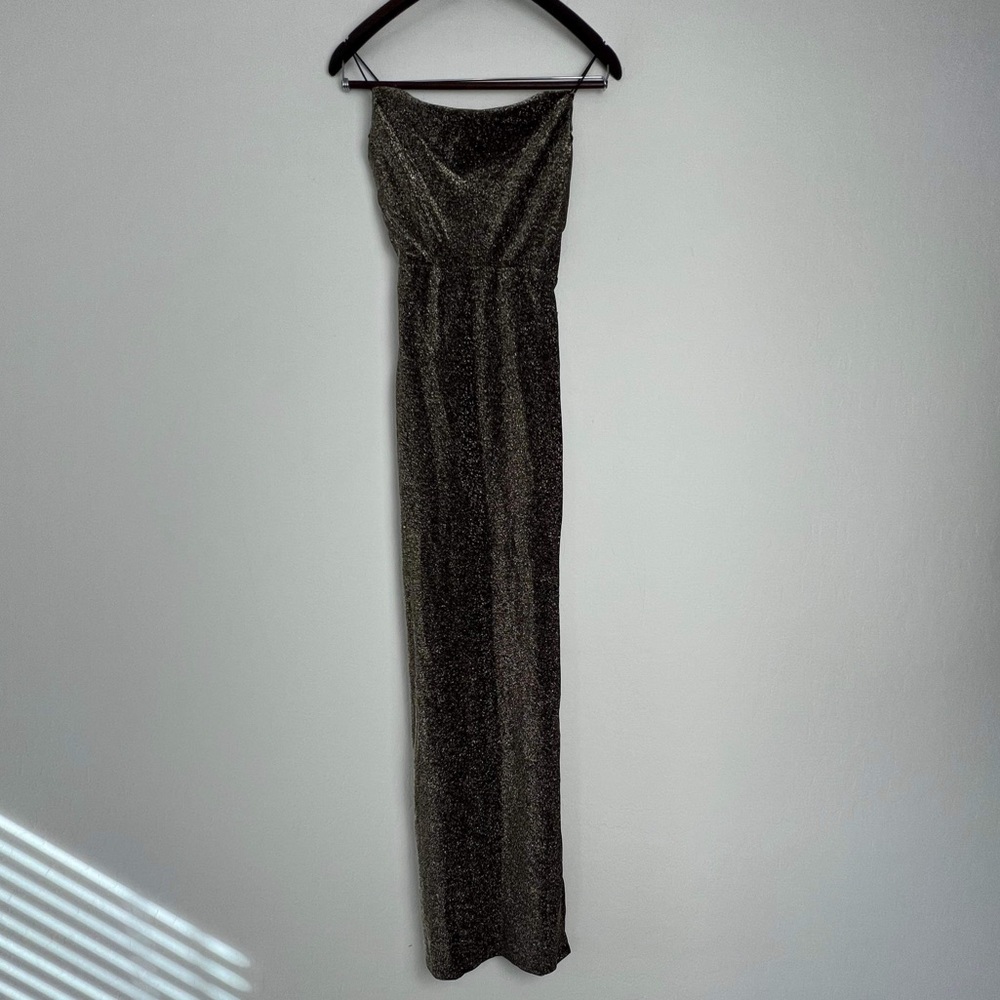 B. Smart evening gown spaghetti straps lightweight metallic hold Dress S…